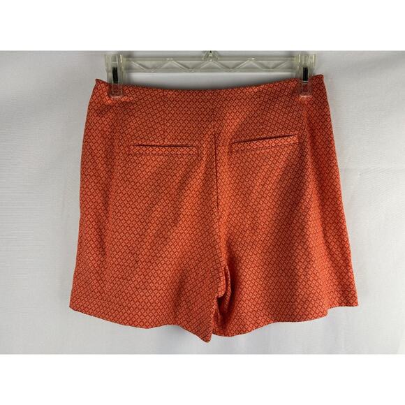 CAbi Matchmaker Skort Women's Sz 4 Tigerlily Orange Diamond Shorts Active Preppy - Picture 3 of 8